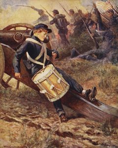 彼は大砲の後ろを這い、淡い色に成長しました、有名な戦いのバラード、初版、1920年から