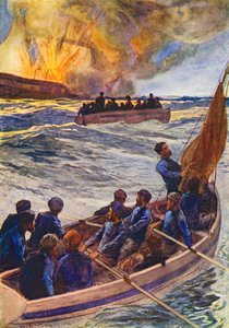 氷の世界、あるいはイルカ号の捕鯨クルーズのイラスト（カラーリトグラフ） 作： William Henry Charles Groome