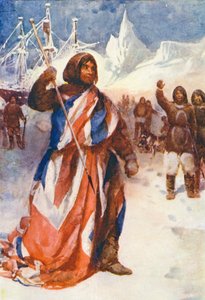 氷の世界、あるいはイルカ号の捕鯨クルーズのイラスト（カラーリトグラフ） 作： William Henry Charles Groome