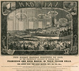 ロンドンのエクセターホールでのプロテスタント同盟の1853年の偉大なマディアイ会議