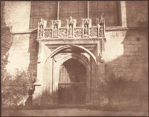 オックスフォードのマグダレン カレッジにある古代の扉 作： William Henry Fox Talbot