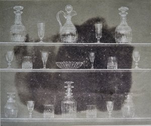 自然の鉛筆からのガラス製品、写真、1844 作： William Henry Fox Talbot