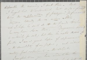 ウィリアムヘンリーフォックスタルボットからジェームズデイビッドフォーブスへの署名入り手紙、1839年