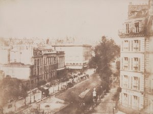 パリの大通りの眺め 作： William Henry Fox Talbot