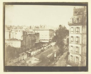 パリの大通りの眺め 作： William Henry Fox Talbot