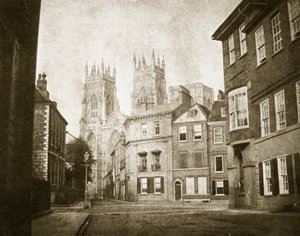 レンドールストリート、1845年のウェストフロント、ヨークミンスター 作： William Henry Fox Talbot
