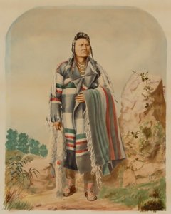 ネズパース族のチーフ・ジョセフ（1880年頃）。 作： William Henry Holmes