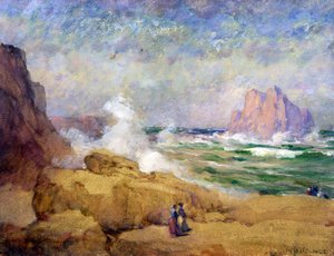 カリフォルニアの海岸にて 作： William Henry Holmes