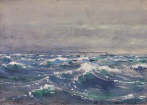 1880年、ノヴァ・スコシア沖、ブレーメン号にて 作： ウィリアムヘンリーホームズ