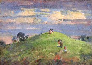 サンセットの丘にて、1926年 作： William Henry Holmes