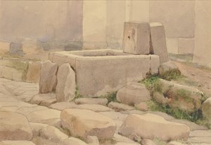 ポンペイの泉と馬のトラフ、1880年 作： William Henry Holmes