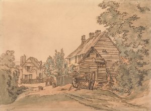 Uma rua em uma vila rural 作： William Henry Hunt