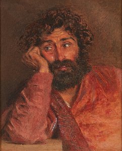男の肖像（水彩） 作： William Henry Hunt