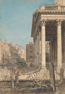 セント マーチン イン ザ フィールズの柱廊玄関 作： William Henry Hunt