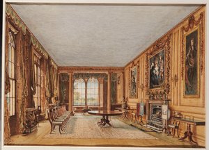 カシオベリーのエセックス伯爵の冬の食堂、1821年 作： William Henry Hunt