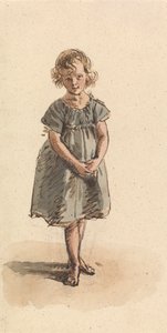 裸足で立っている若い女の子