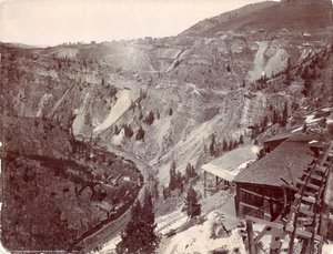 ギルマンとイーグルリバーキャニオン、1880〜90年 作： William Henry Jackson
