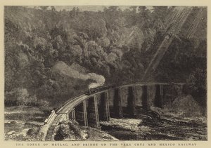 メトラク渓谷とベラクルスとメキシコ鉄道の橋