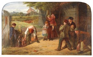 村のゲーム、1860 作： William Henry Knight