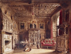 古代の邸宅の部屋、 作： William Henry Lake Price