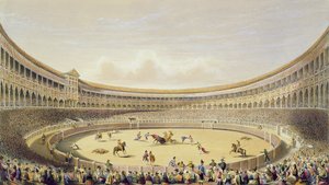 マドリードのプラザデトロス、1865 作： William Henry Lake Price