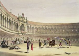 セビリアのプラザ、1865 作： William Henry Lake Price