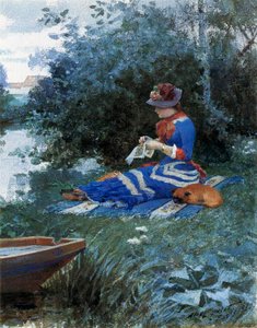 静かな午後、1880 作： William Henry Lippincott