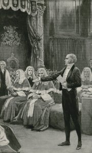アールグレイは司教のベンチに改革案を可決するよう訴える 作： William Henry Margetson