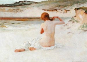 ヌード・オン・ア・ビーチ 作： William Henry Margetson