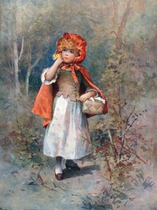 彼女は「おはよう、小さな女の子」という荒々しい声を聞いた 作： William Henry Margetson