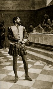 アダムウォレスの裁判、1550年、「ハッチンソンのイギリス国民の物語」、1923年頃のイラスト