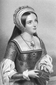 キャサリン・パー1512-1548、ヘンリー8世、1851年の6番目の妻。 作： William Henry Mote