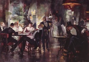 カフェソサエティ、1899年 作： William Henry Pike