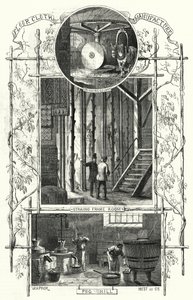 フロアクロス製造（彫刻 作： William Henry Pike