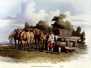 草のローラー（ウィリアム・ミラー著「英国の衣装」より 作： William Henry Pyne