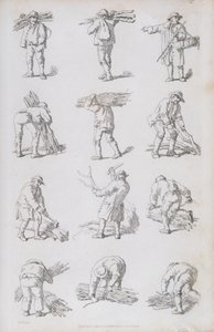 「素朴な人物のエッチング：風景の装飾のため」、1815年からの図 作： William Henry Pyne
