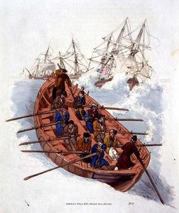 救命ボートの乗組員（ウィリアム・ミラー社発行「英国の衣装」より 作： William Henry Pyne