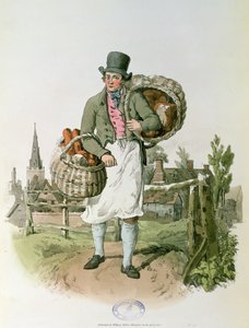 『イギリスのコスチューム』のパン屋（印刷） 作： William Henry Pyne