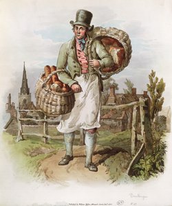 ベイカー、「イギリスのコスチューム」のイラスト、1804-08、ロンドン、ウィリアムミラー発行（アクアチント） 作： William Henry Pyne