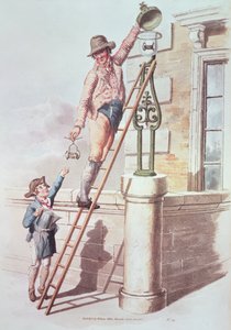 「イギリスのコスチューム」のランプライター、1805年（印刷）