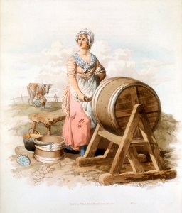 バターを作る女性、1808