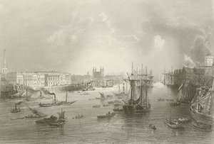 ロンドン港 作： William Henry after Bartlett
