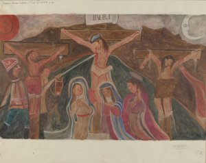 十字架の駅No.12：イエスは十字架の上で死ぬ」1936年頃 作： William Herbert