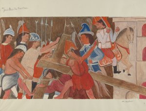 十字架の駅No.3：イエスは初めての滝」 1936年頃 作： William Herbert