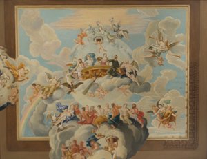 王の階段の天井、ハンプトン コート宮殿 作： William Herbert Hampton