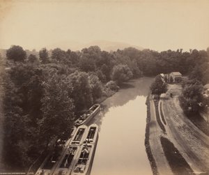 グリーン橋からのモリス運河（c.1895年（写真） 作： ウィリアム・ハーマン・ラウ