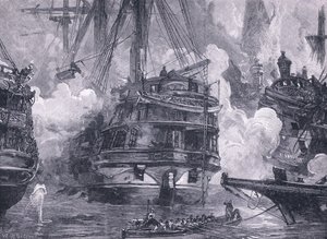ナヴァリーノの戦い AD 1828（リトグラフ 作： William Heysham (after) Overend