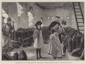 アレクサンドリア爆撃の回想、ラスエルティン要塞の砲弾を視察する観光客 作： William Heysham Overend