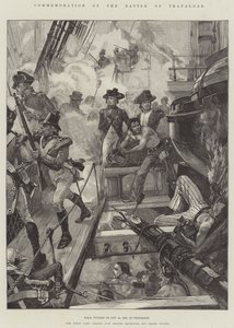 1805年10月21日、トラファルガーでのトラファルガーの戦いの記念碑、HMS Victory