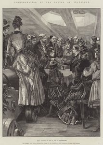 1886年10月21日ポーツマスでのトラファルガーの戦い、HMS勝利の記念